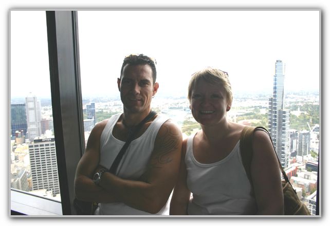 CJ & Karen at Observation Deck Melbourne Feb 2007